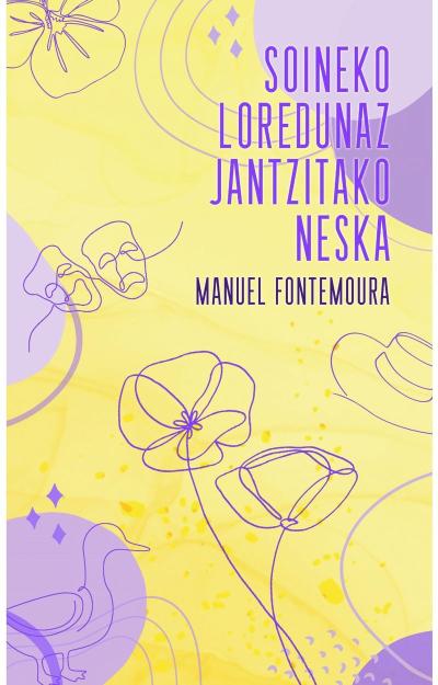 Soineko loredunaz jantzitako neska