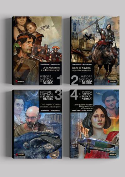 Historia ilustrada de Euskal Herria 1,2,3 y 4 (pack)