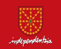 Bandera de Navarra - escudo pequeño + Indepen
