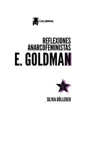 Emma Goldman. Reflexiones anarcofeministas
